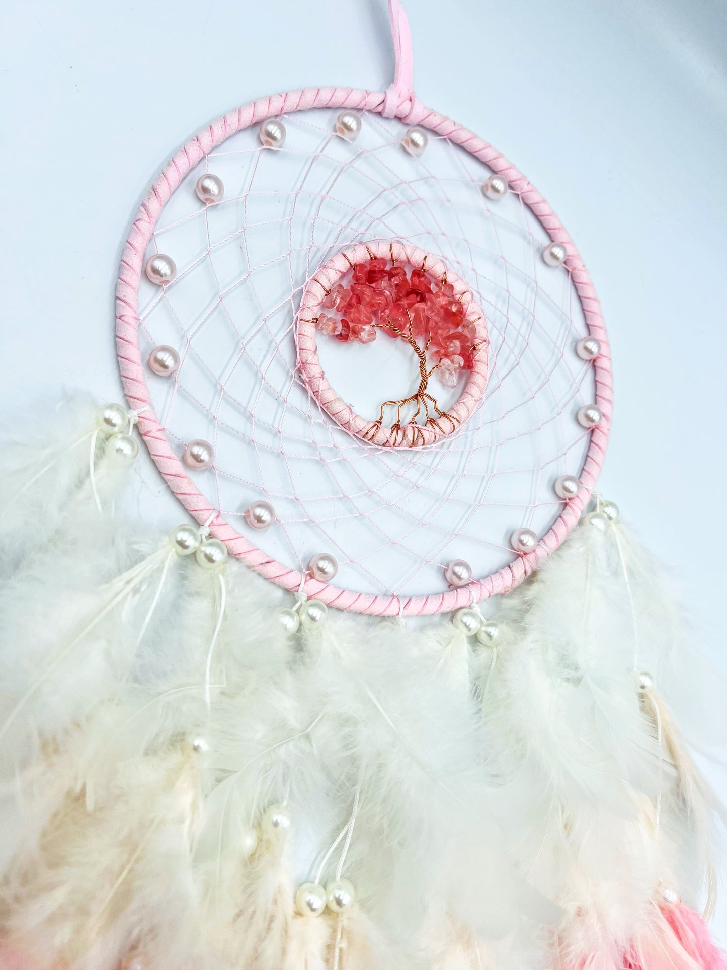 Pink Tree of Life Dream Catcher