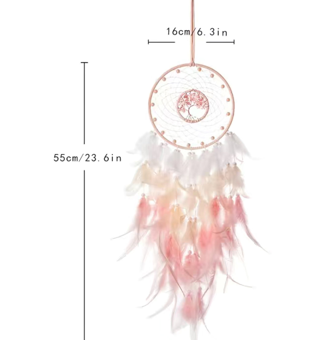 Pink Tree of Life Dream Catcher