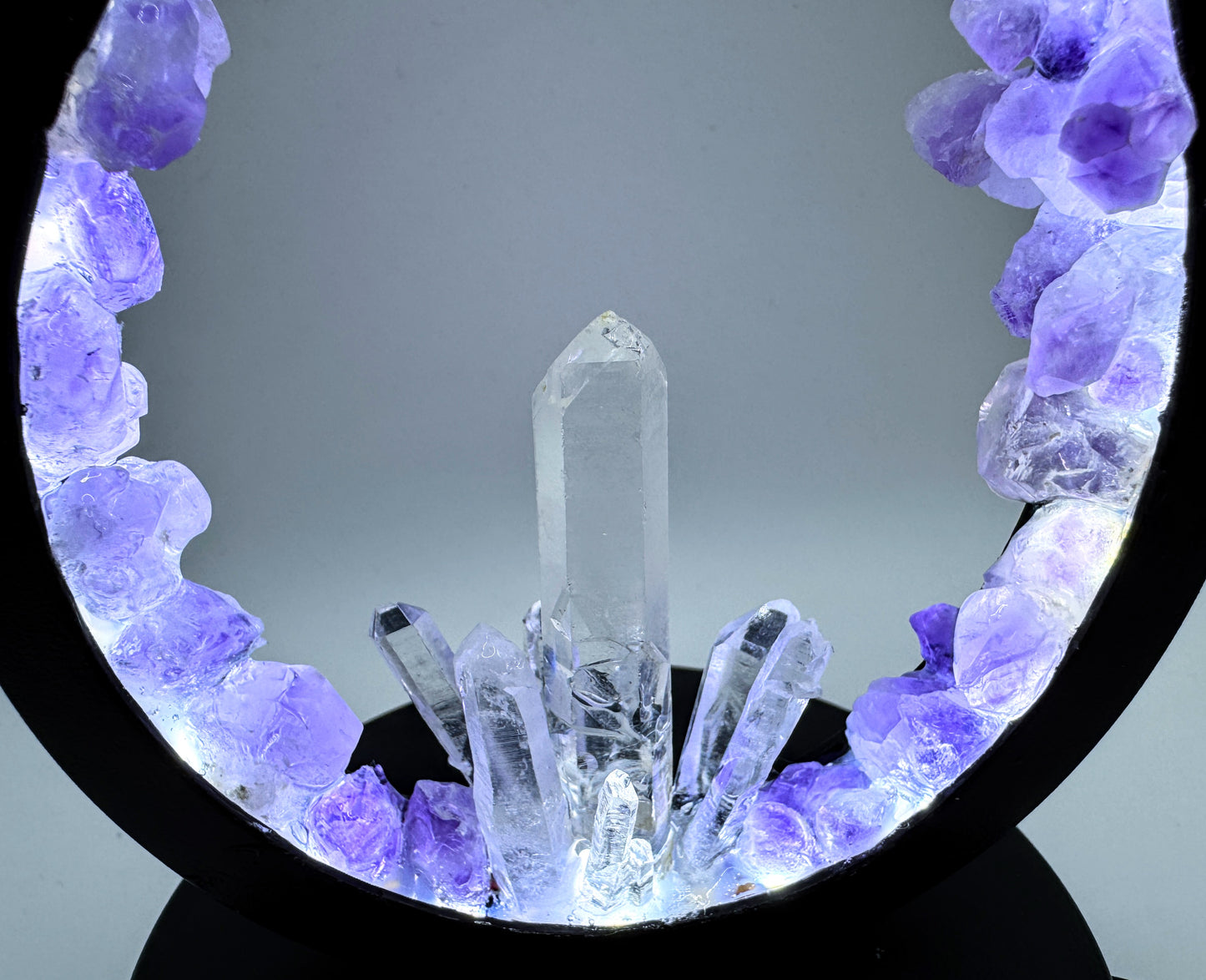 Flame Crystal Lamp “Amethyst Flower”