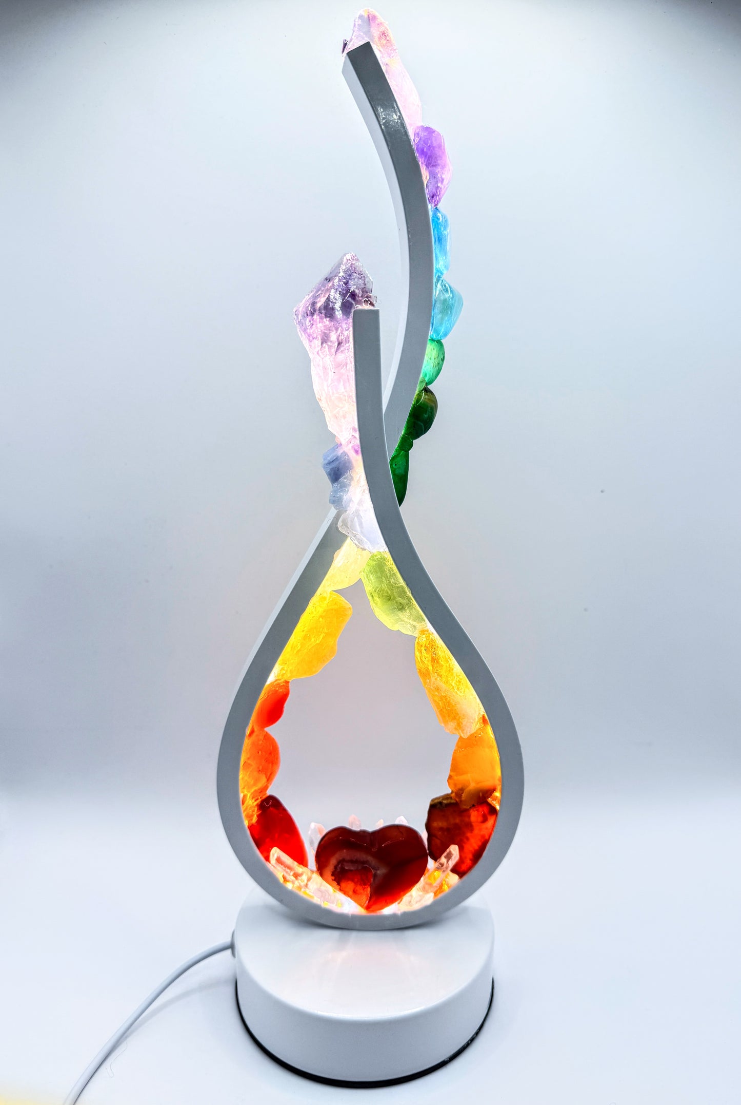 Flame Crystal Lamp “ Rainbow Flame”