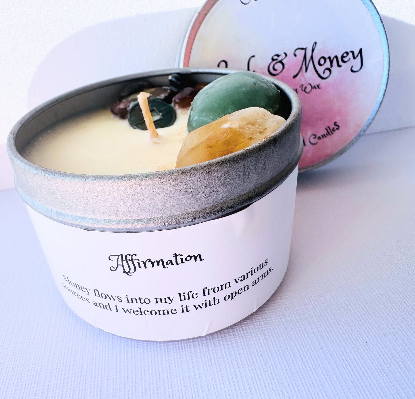 Crystal Affirmation Candles