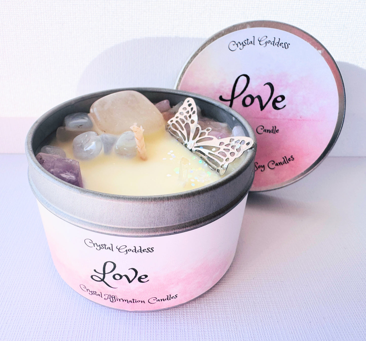 Crystal Affirmation Candles