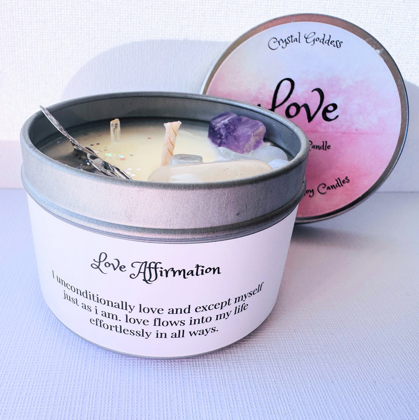 Crystal Affirmation Candles