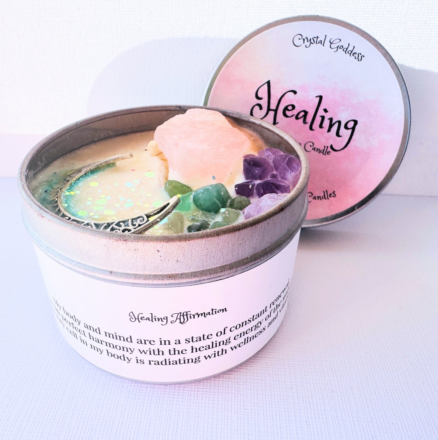 Crystal Affirmation Candles