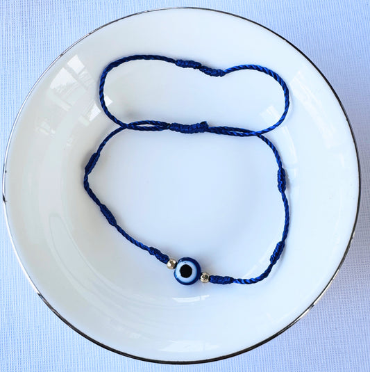 Evil Eye Seven Knot Bracelet.