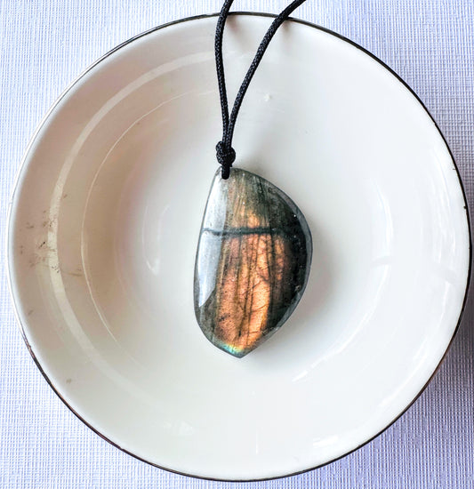 Labradorite Cut Polished Pendants