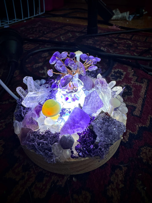 Amethyst Fairy Light Garden