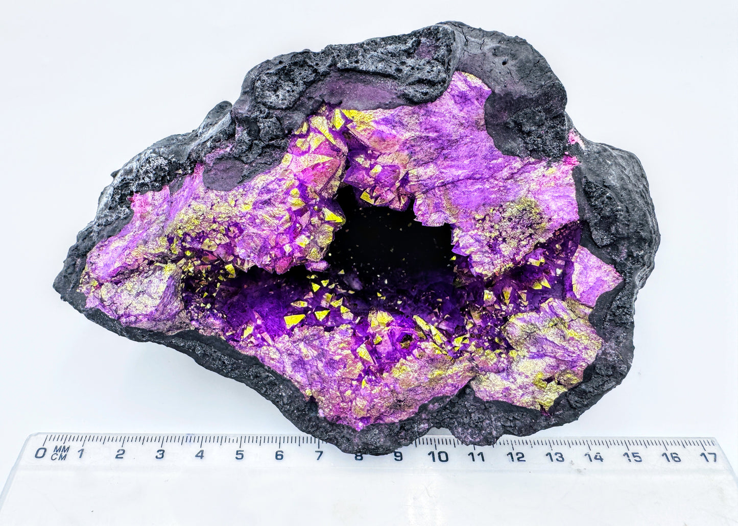 Dyed Clear Quartz Geode 792g