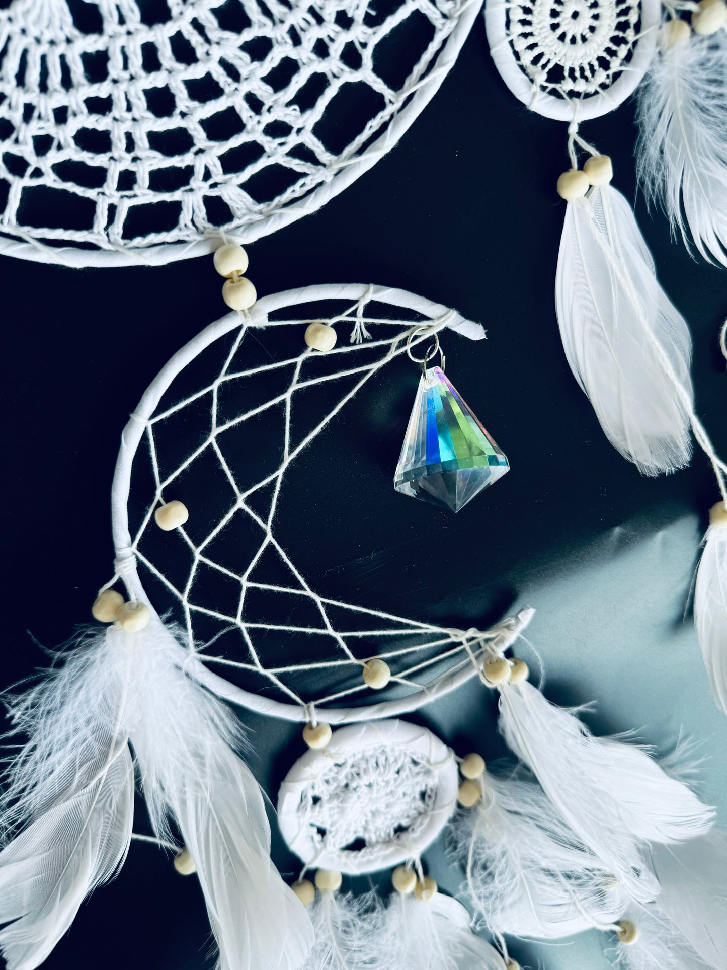 White Crochet Dream catchers