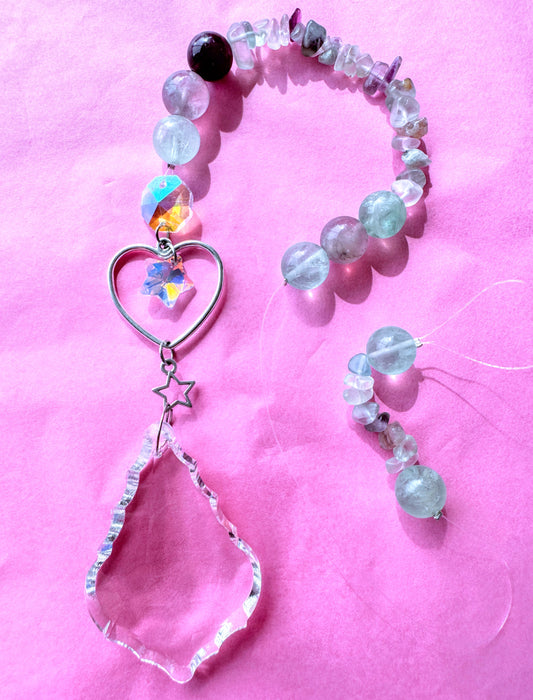 Fluorite Heart Suncatcher