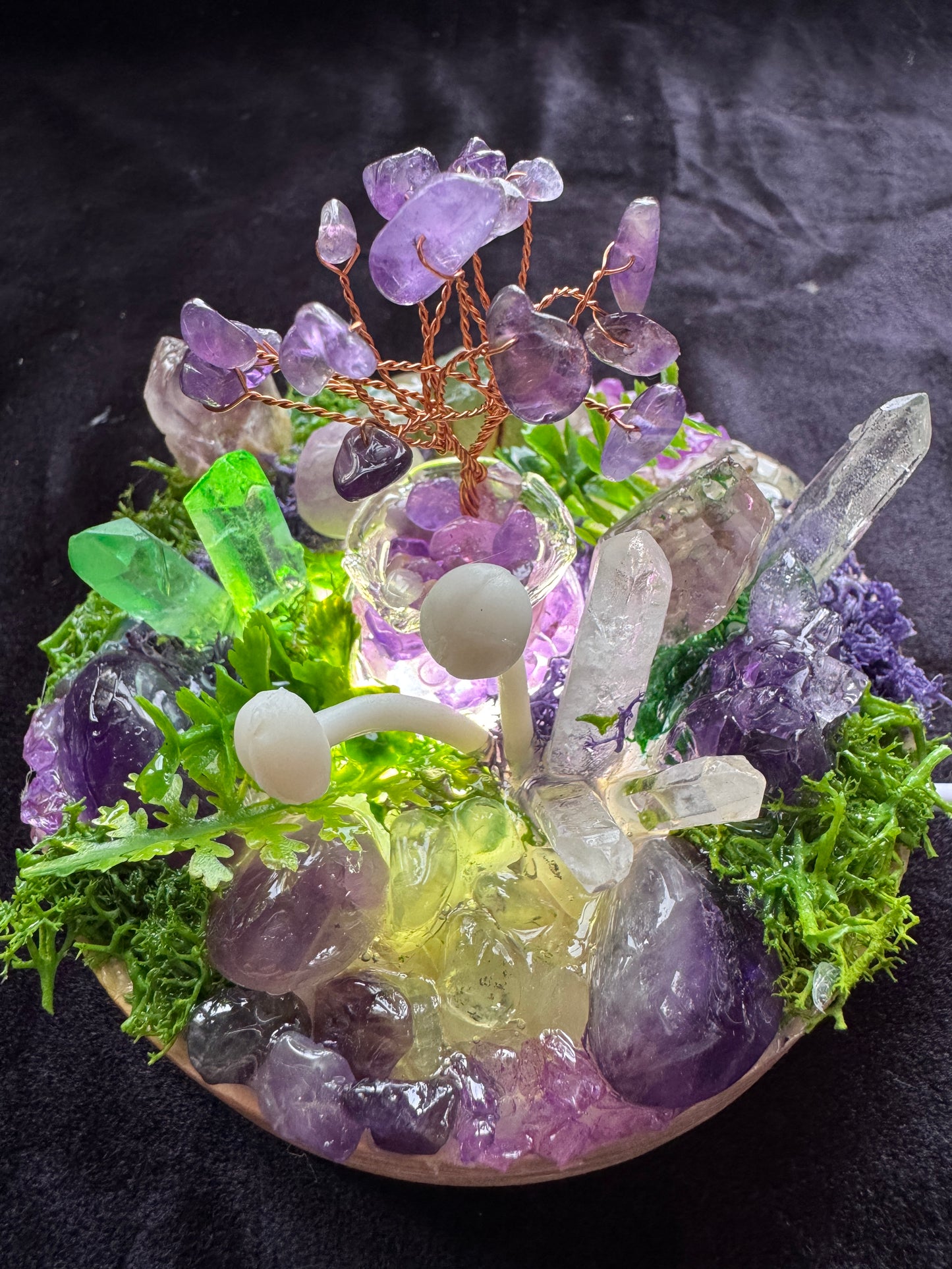 Amethyst Fairy Light Garden