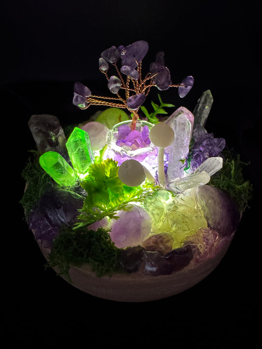 Amethyst Fairy Light Garden