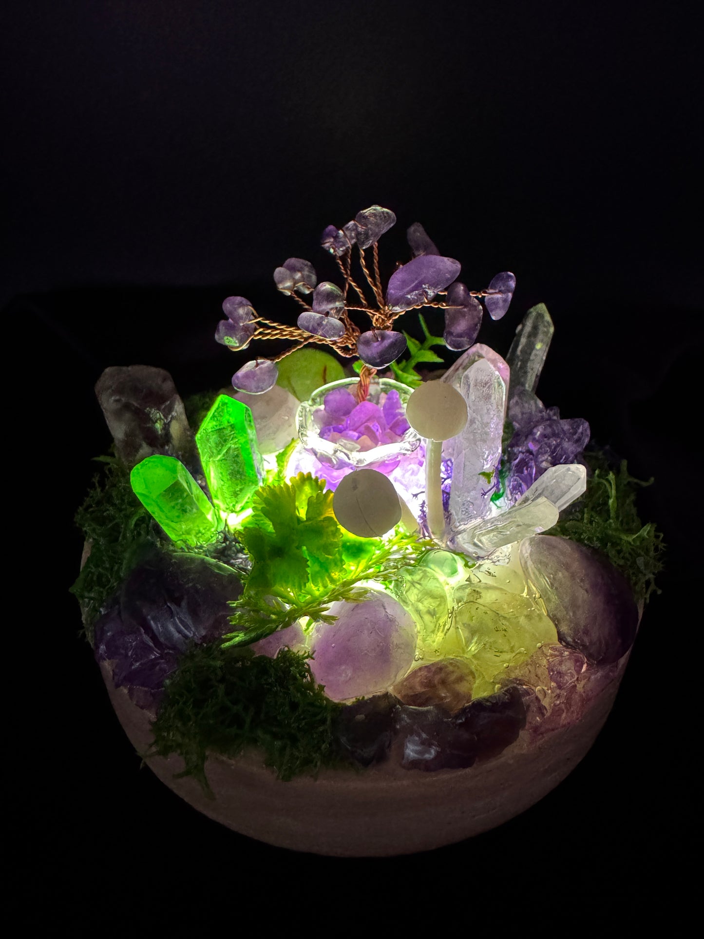 Amethyst Fairy Light Garden
