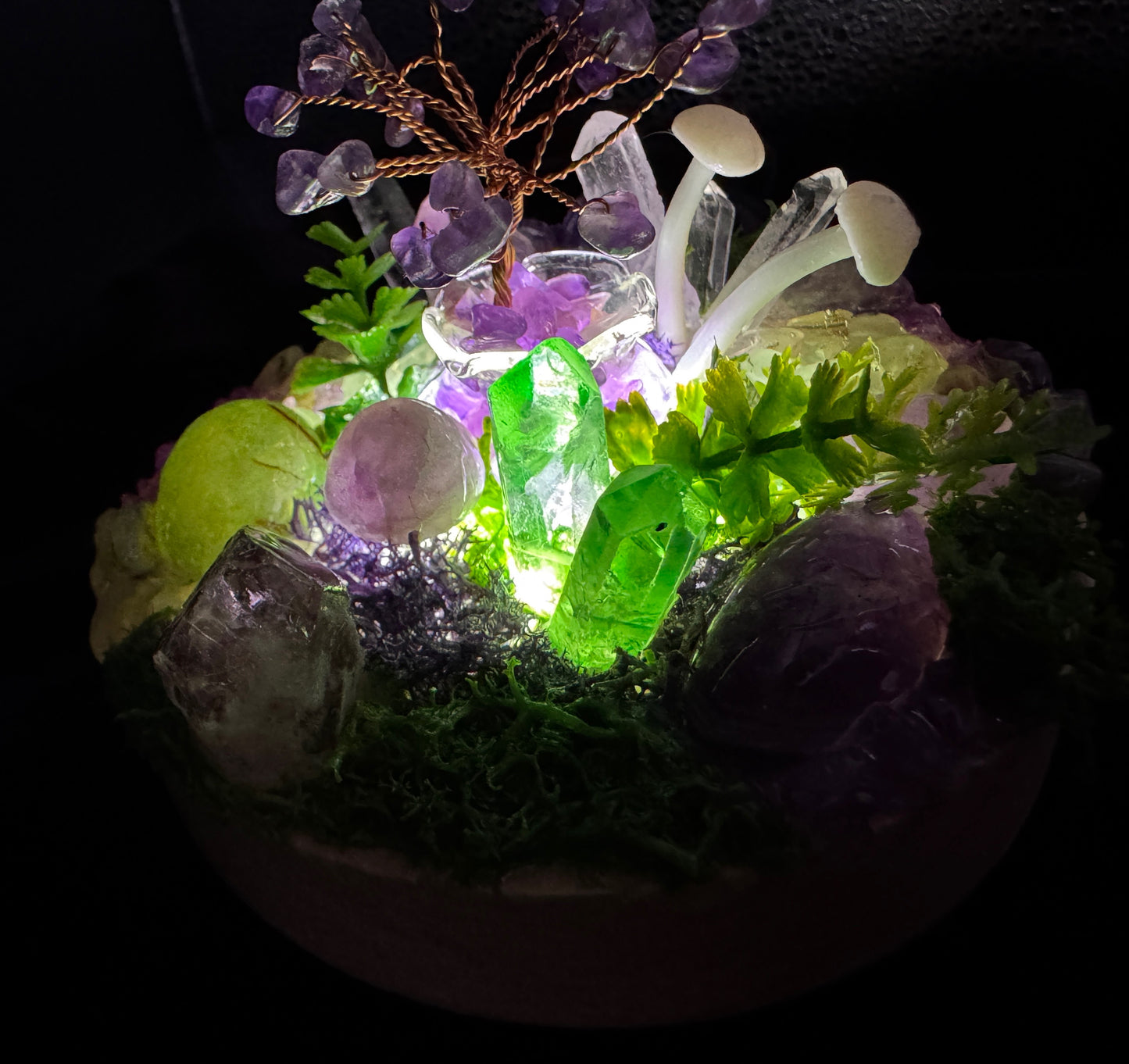 Amethyst Fairy Light Garden