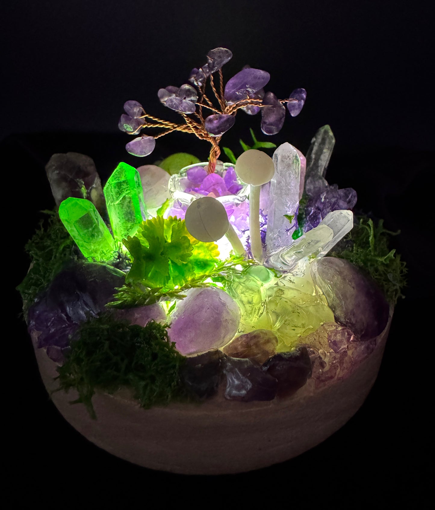 Amethyst Fairy Light Garden