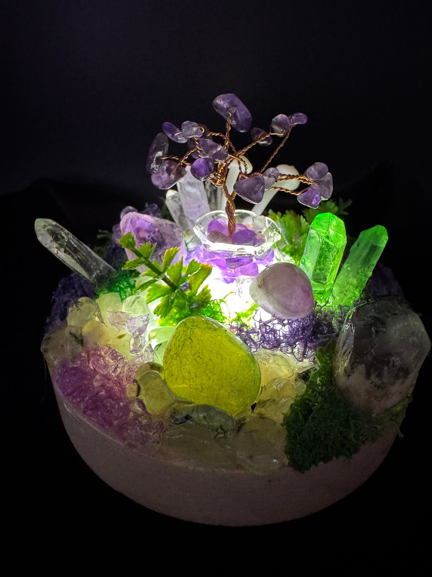Amethyst Fairy Light Garden
