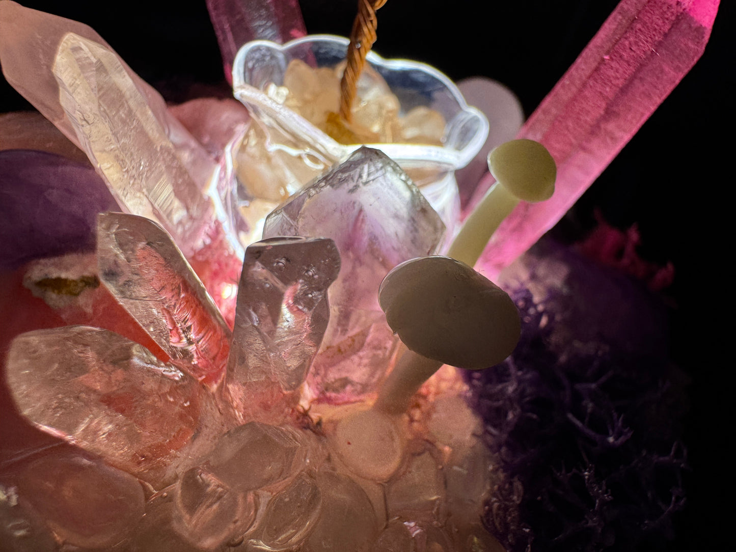 Rose Quartz Fairy Light Garden