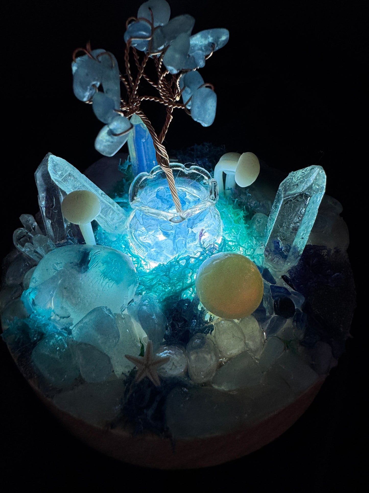 Ocean Fairy Crystal Garden Lamp