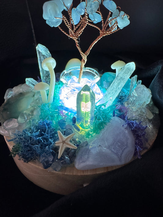 Ocean Fairy Crystal Garden Lamp