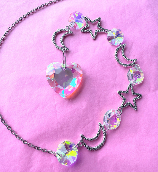 Iridescent Heart Suncatcher