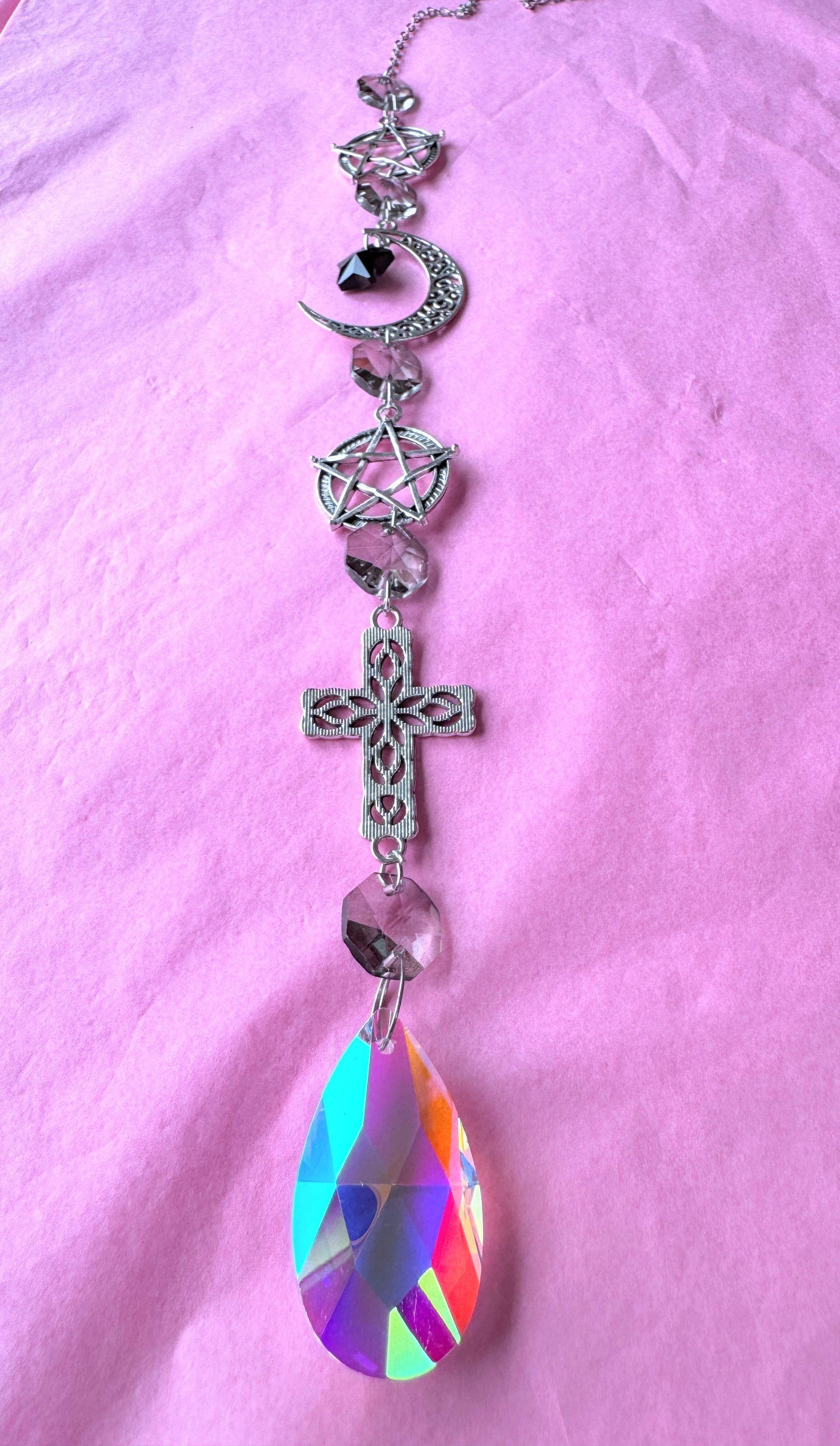 Gothic Goddess Iridescent Suncatcher.