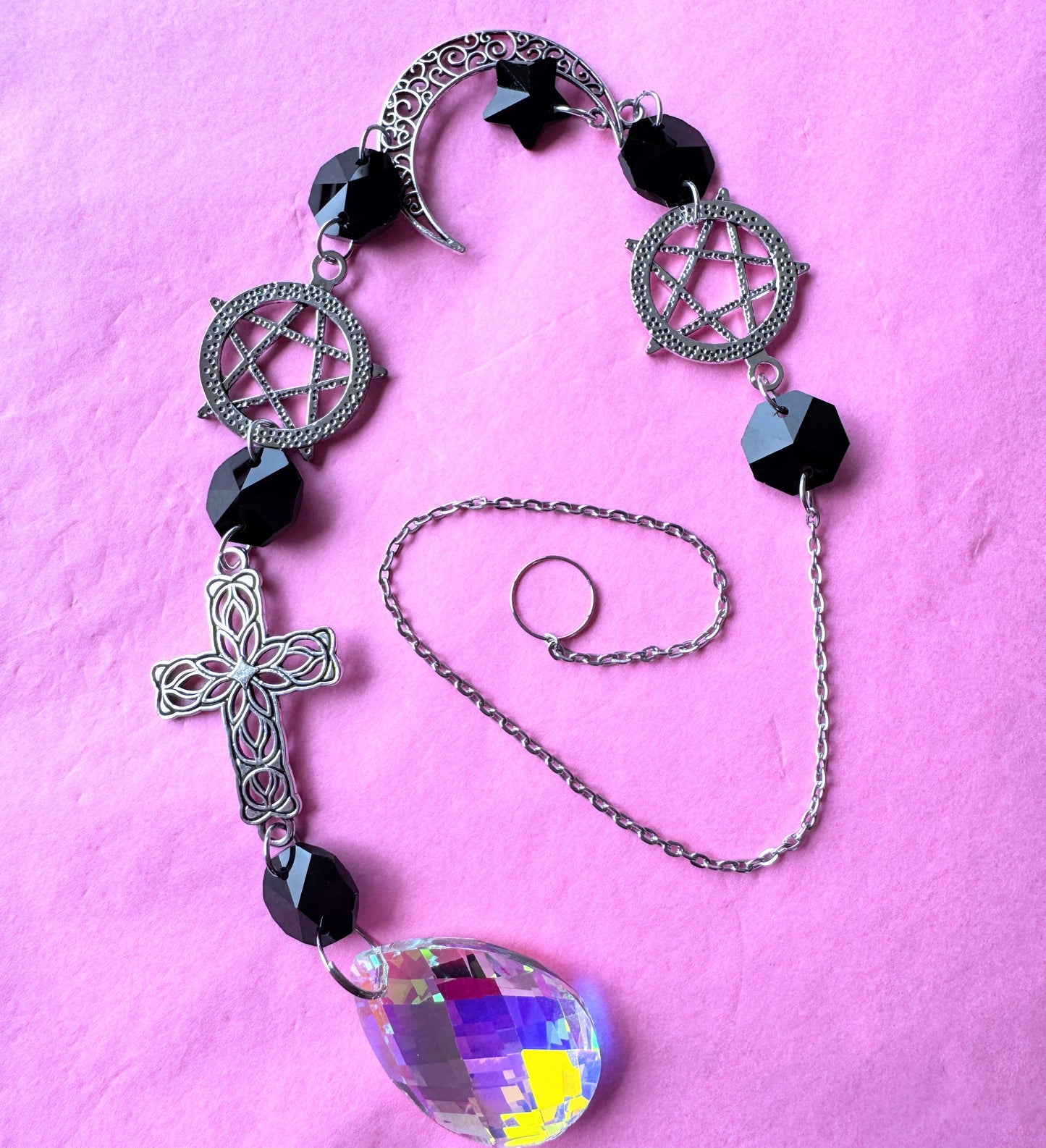 Gothic Goddess Iridescent Suncatcher.