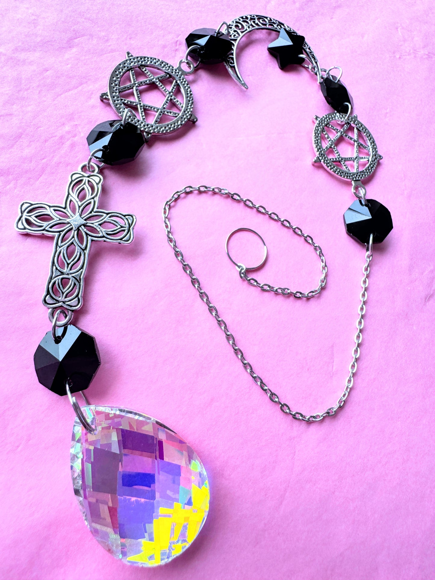 Gothic Goddess Iridescent Suncatcher.