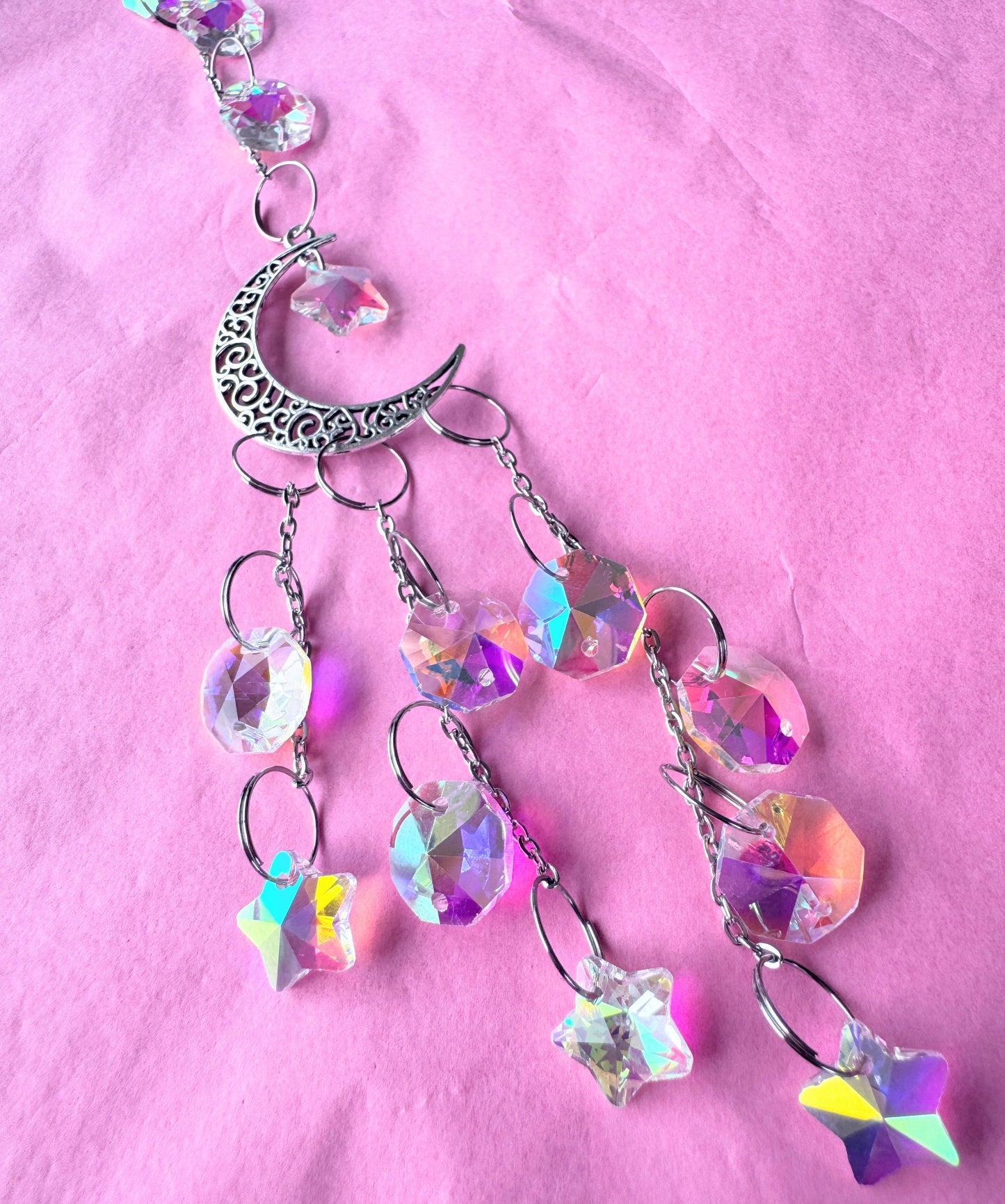 Iridescent cascade sun catcher