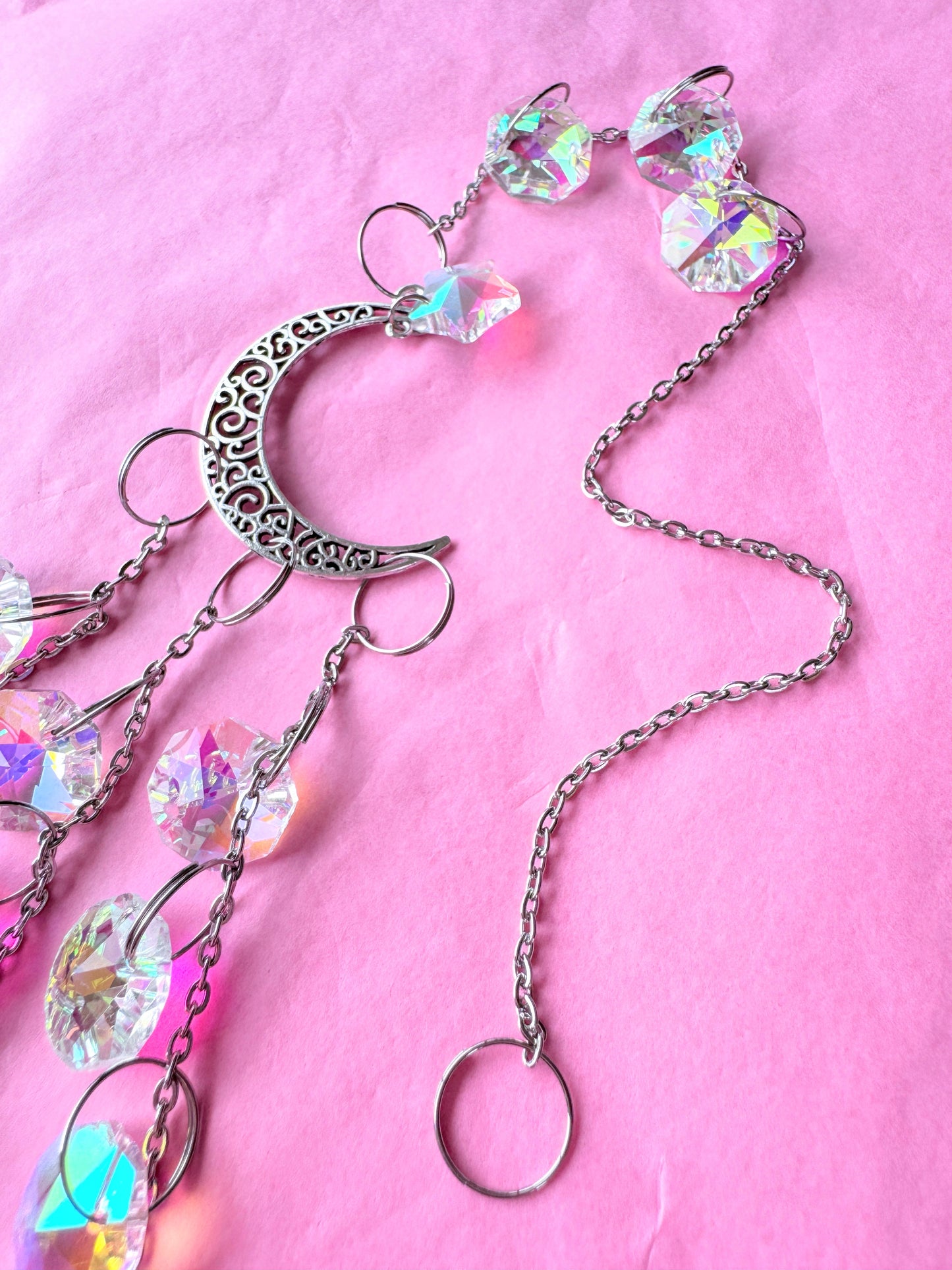 Iridescent cascade sun catcher