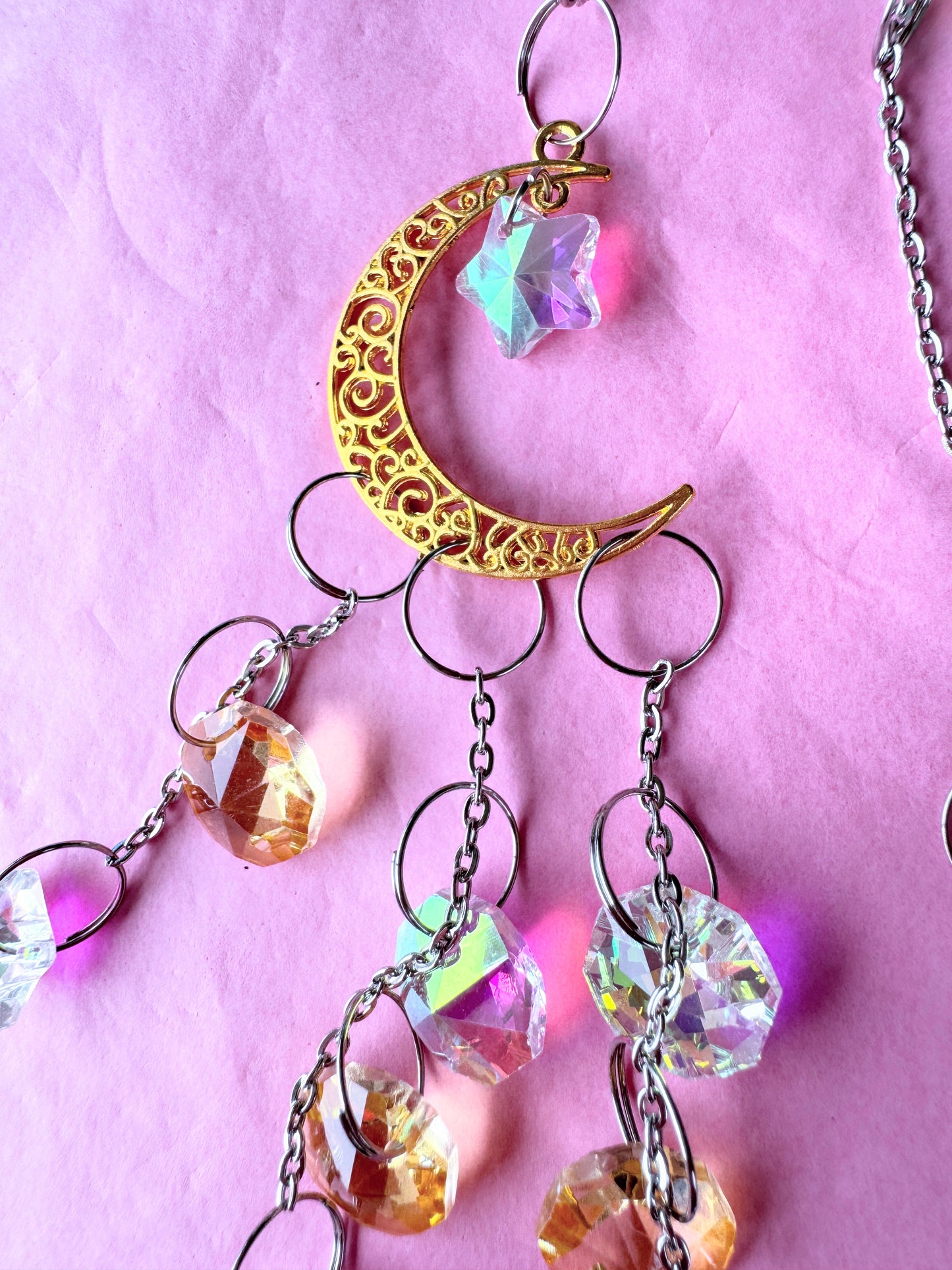Iridescent cascade sun catcher