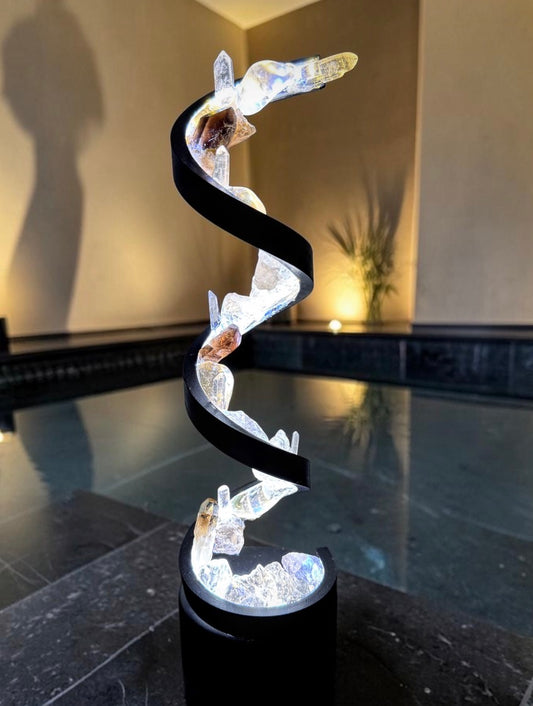 Crystal lamp Spiral “ moon beams”