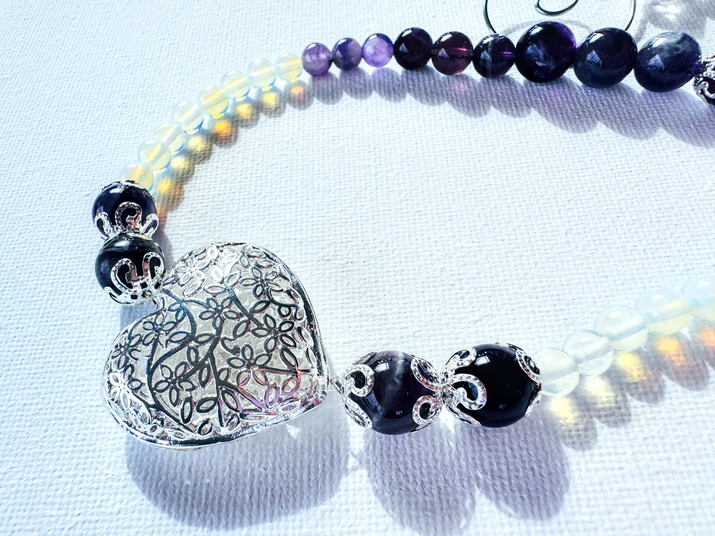 Crystal Bead Suncatcher Hearts