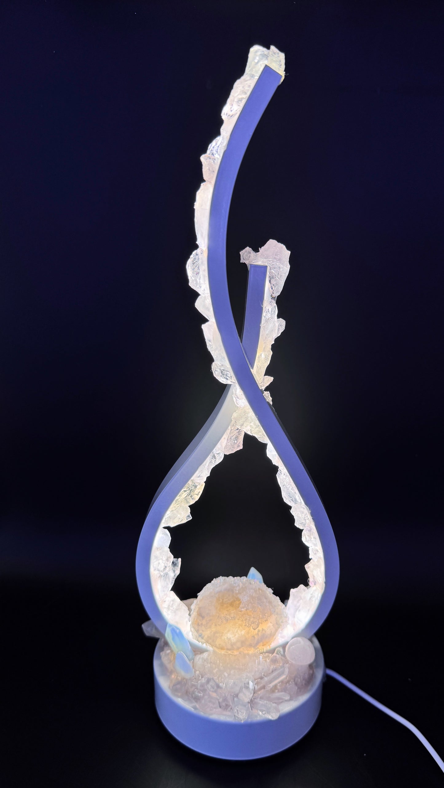 Angel Flame Crystal Lamp