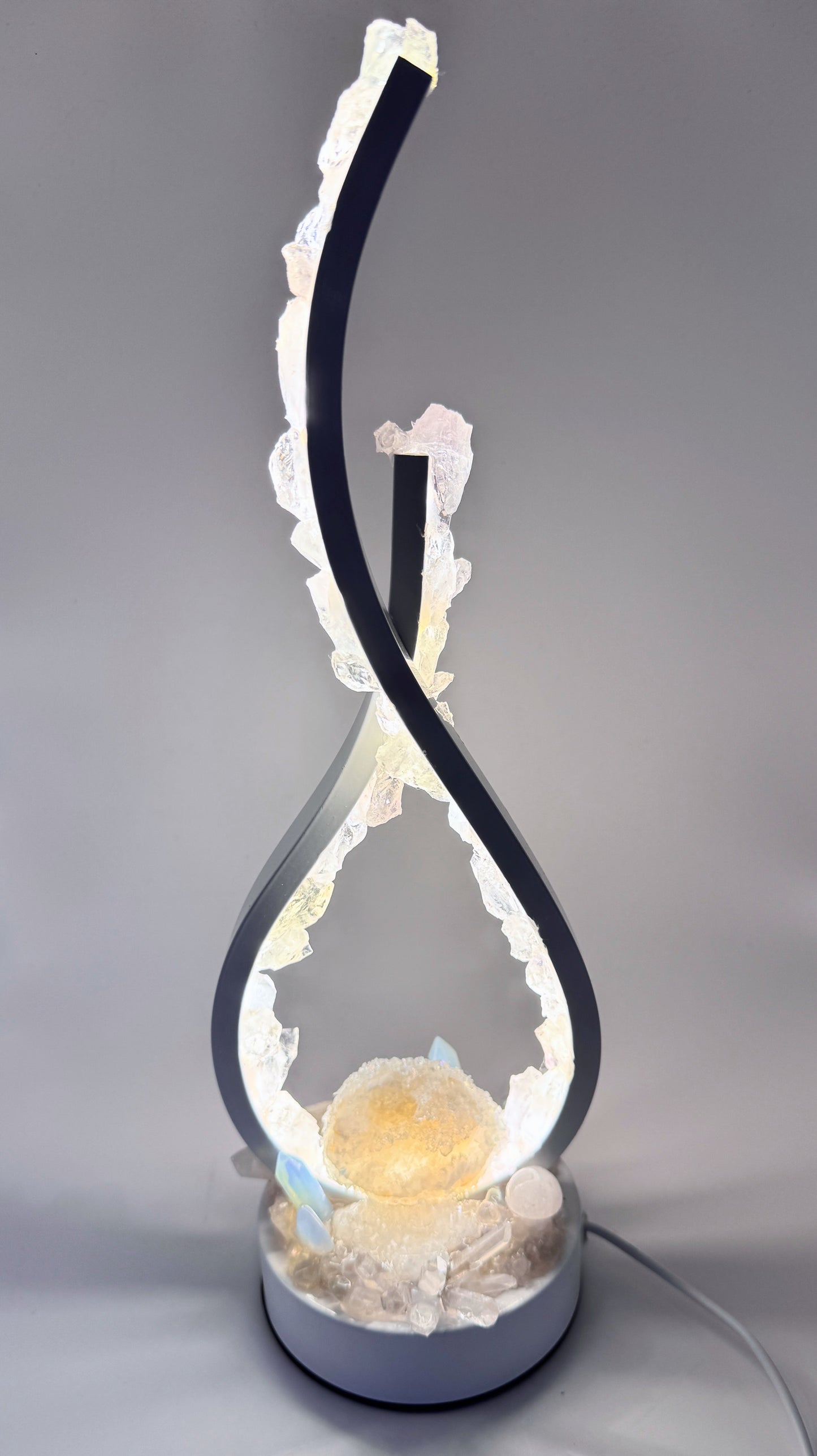 Angel Flame Crystal Lamp