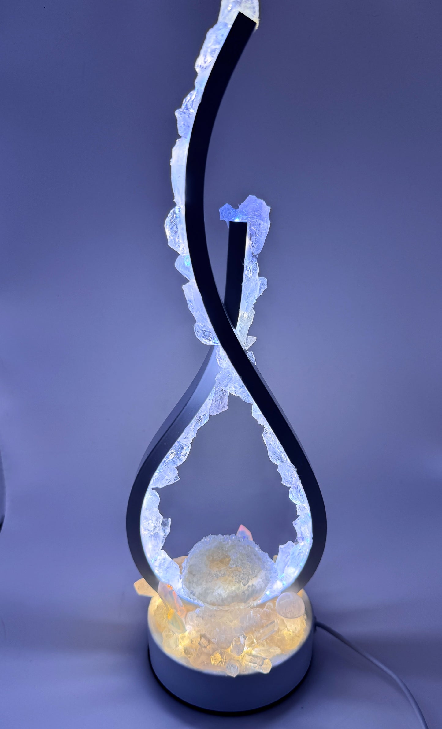 Angel Flame Crystal Lamp