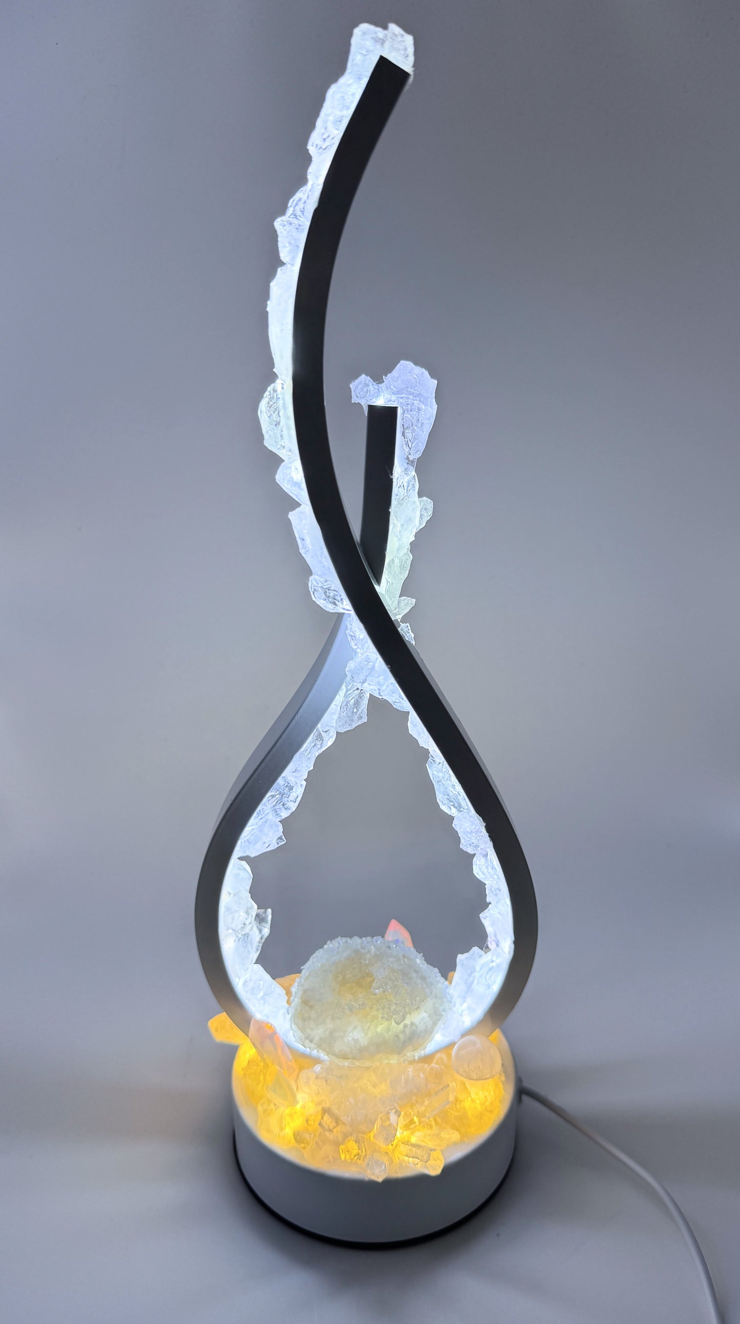 Angel Flame Crystal Lamp