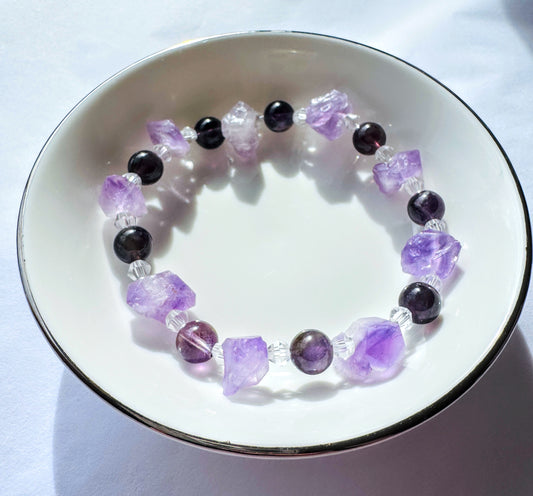 Amethyst Flower Bracelet