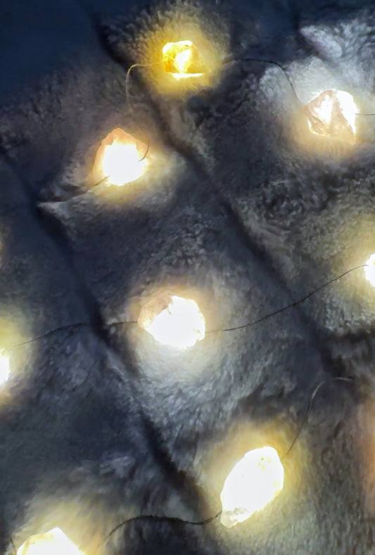 Rose Quartz & Citrine Crystal Fairy Lights 1.7M Warm light.