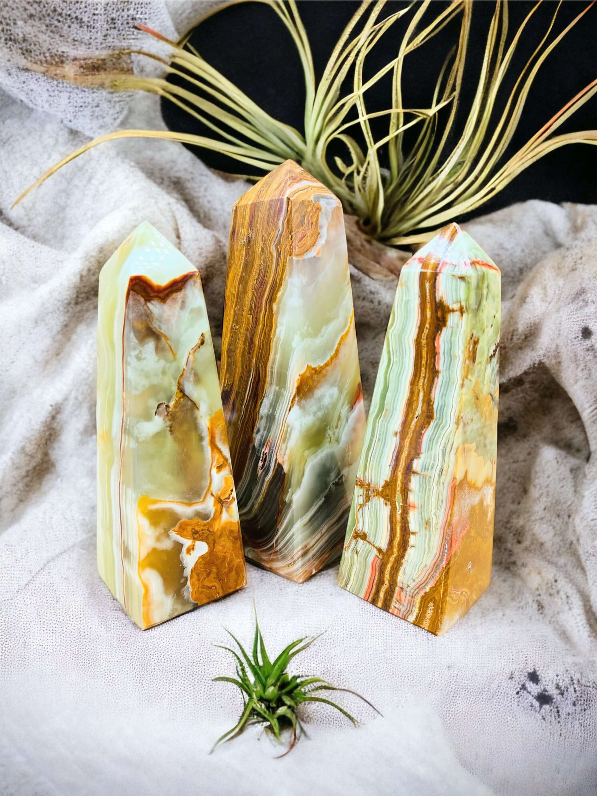 Banded Calcite Rocks Banded Calcite - Large Banded Calcite Oblique Towers – Crystal Goddess NZ