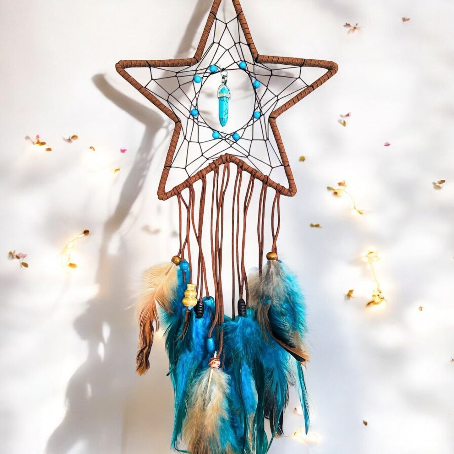 Turquoise Star Dreamcatcher.