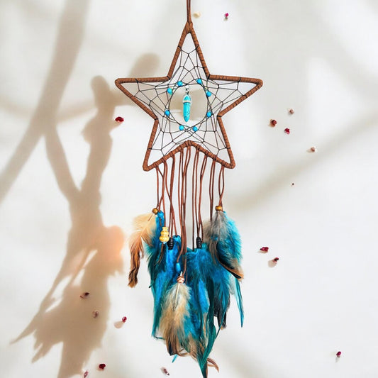 Turquoise Star Dreamcatcher.