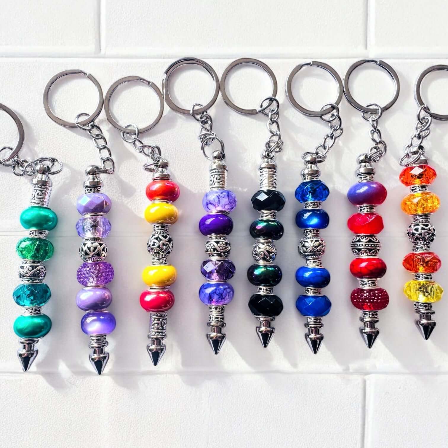 Colourful Beaded Key rings