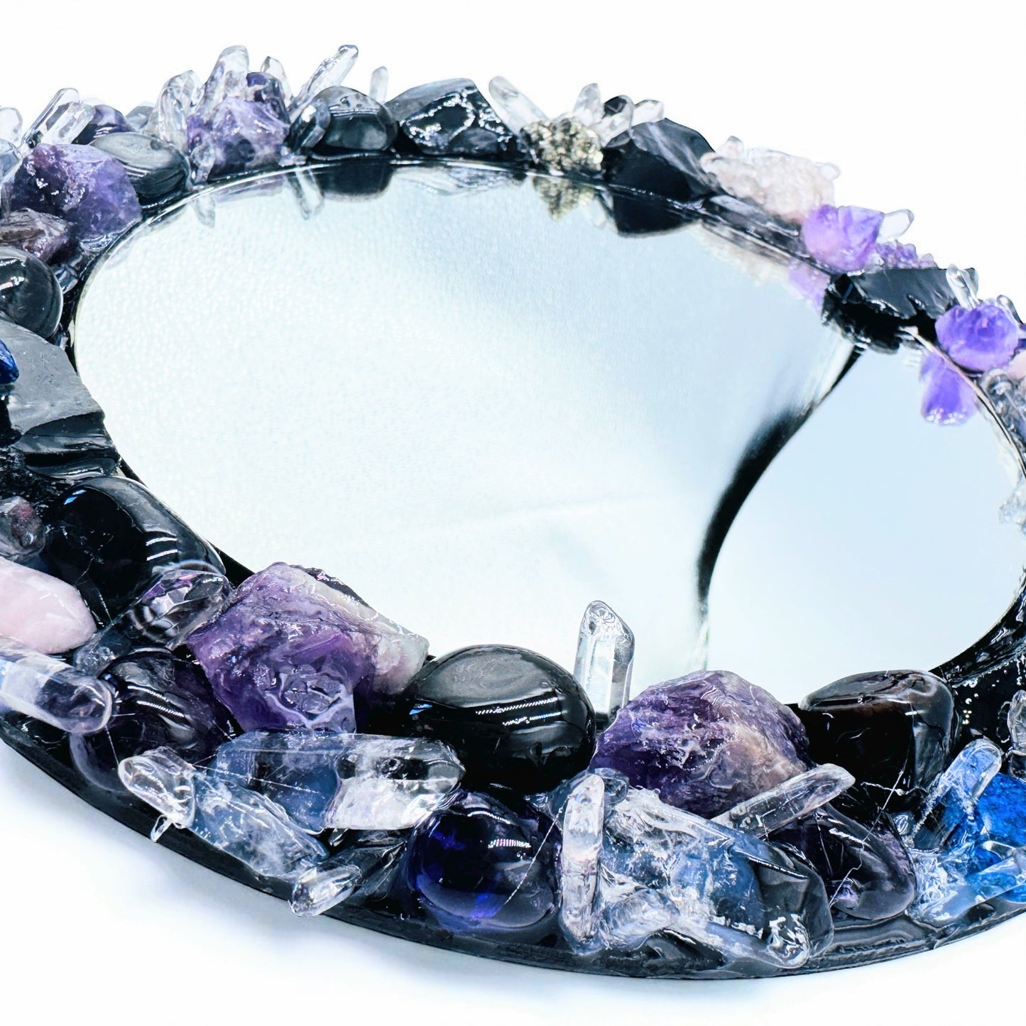 “Midnight Guardian”  Crystal Mirror