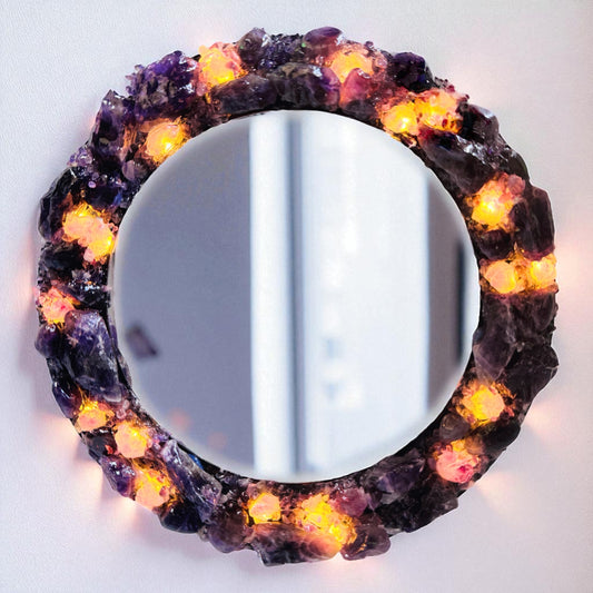 “Moonlit Serenity” Crystal Mirror