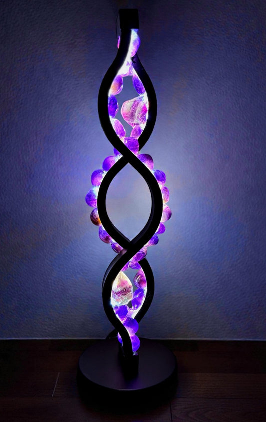 Lunar Spiral Twist Crystal Lamp
