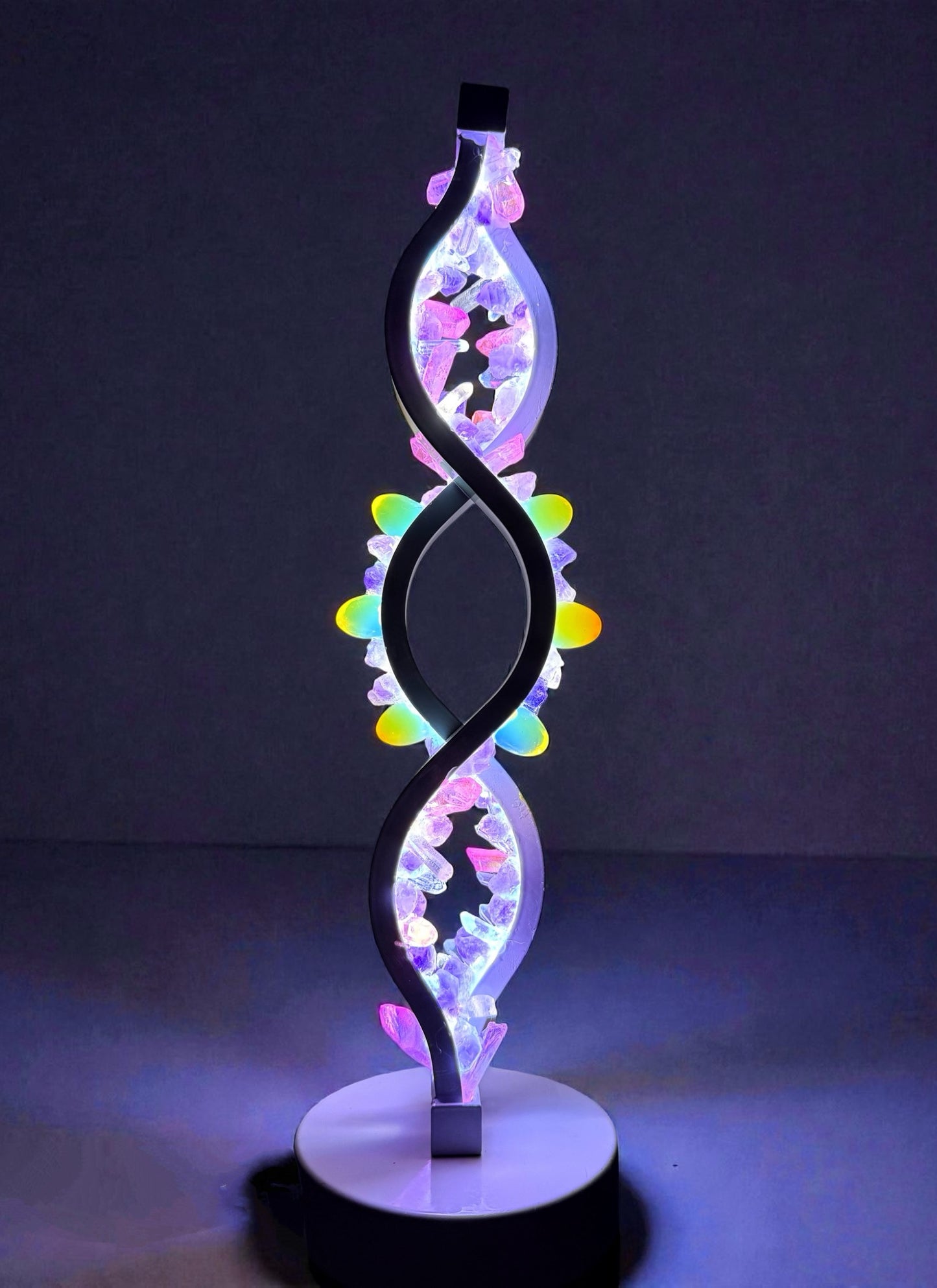 Crystal Twist Lamp “opal Aura”