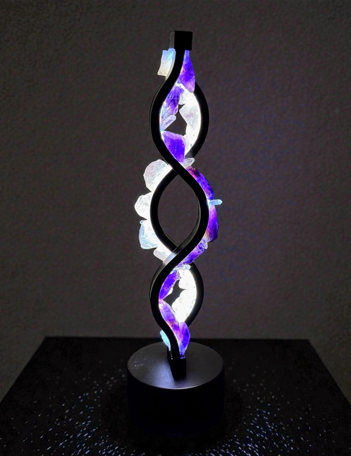 Crystal Lamp Amethyst Rose Twist