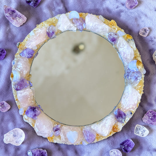 “Moonlight Magic” Crystal Mirror 25cm