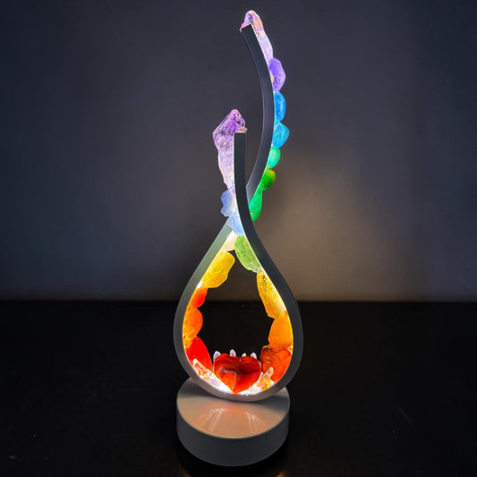 Flame Crystal Lamp “ Rainbow Flame”