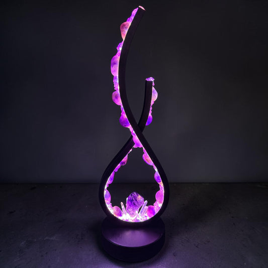 Crystal Flame Lamp “Lavender Love”